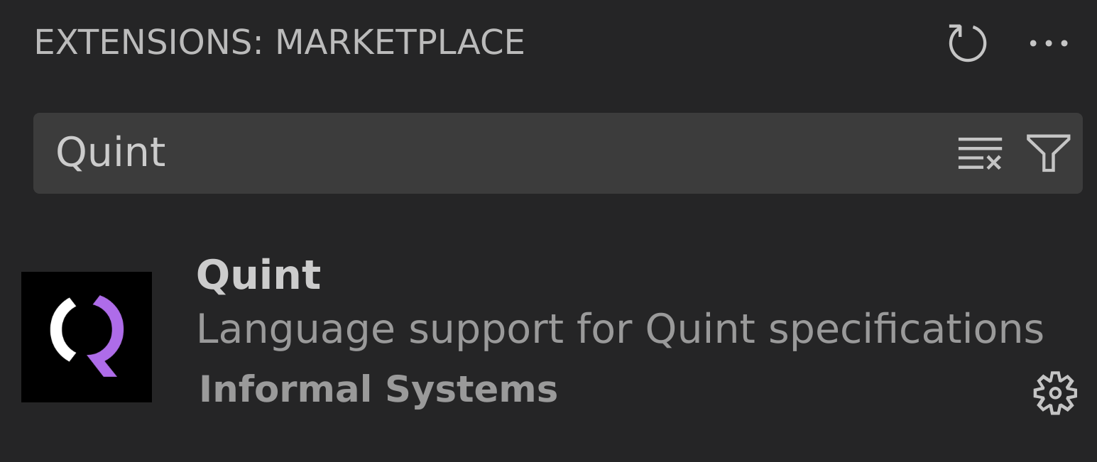 Quint extension on VSCode